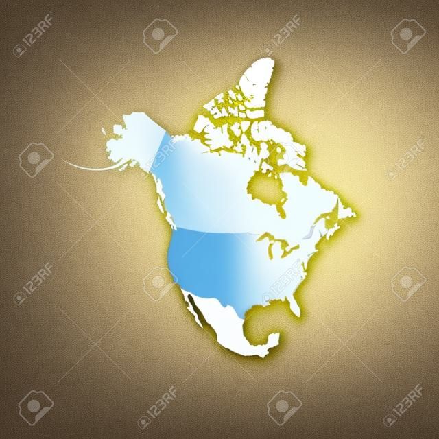 North America map icon. Business cartography concept North America pictogram.