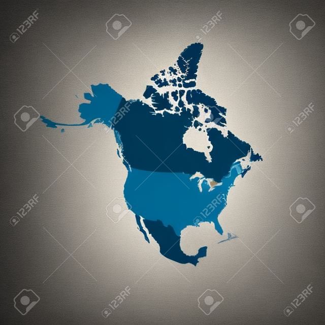 North America map icon. Business cartography concept North America pictogram.