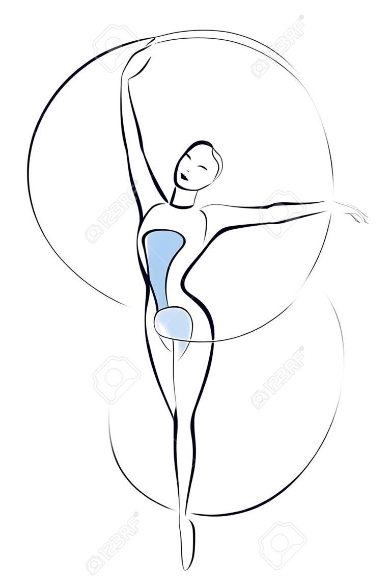 menina com aros gymnastic