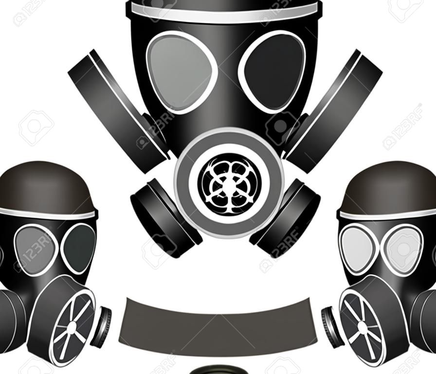 máscaras de gas. ilustración para el diseño