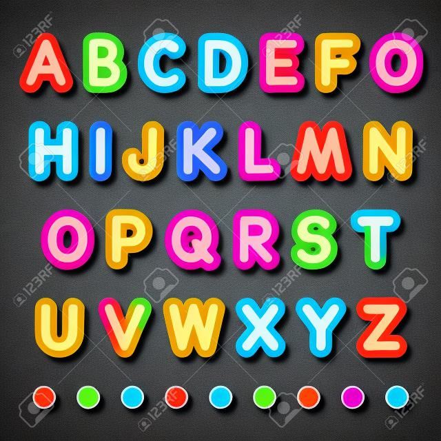 Z 글꼴에 다채로운 종이 대문자