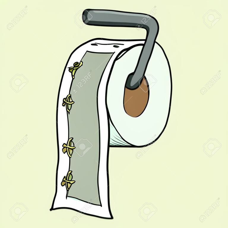 Wektor kreskówka papier toaletowy