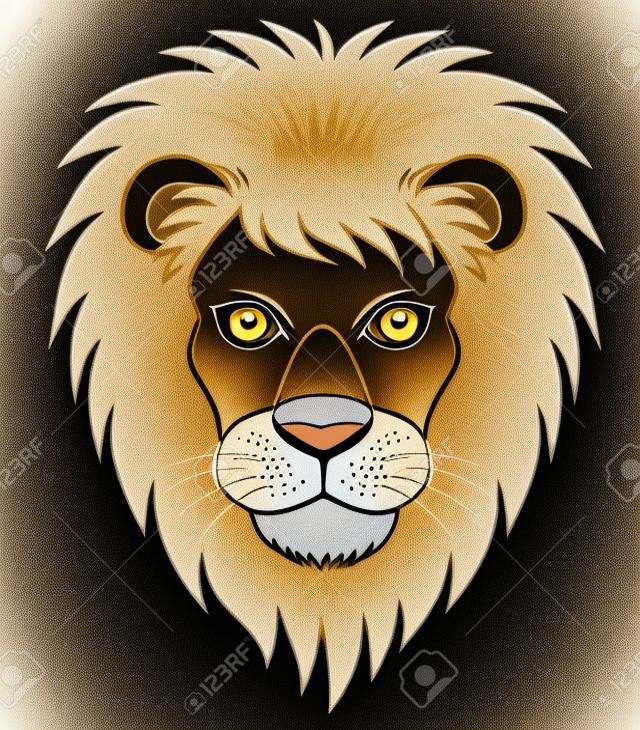 illustration of Lion face