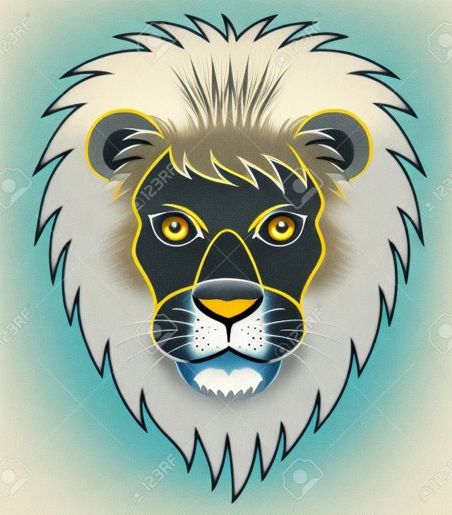 illustration of Lion face