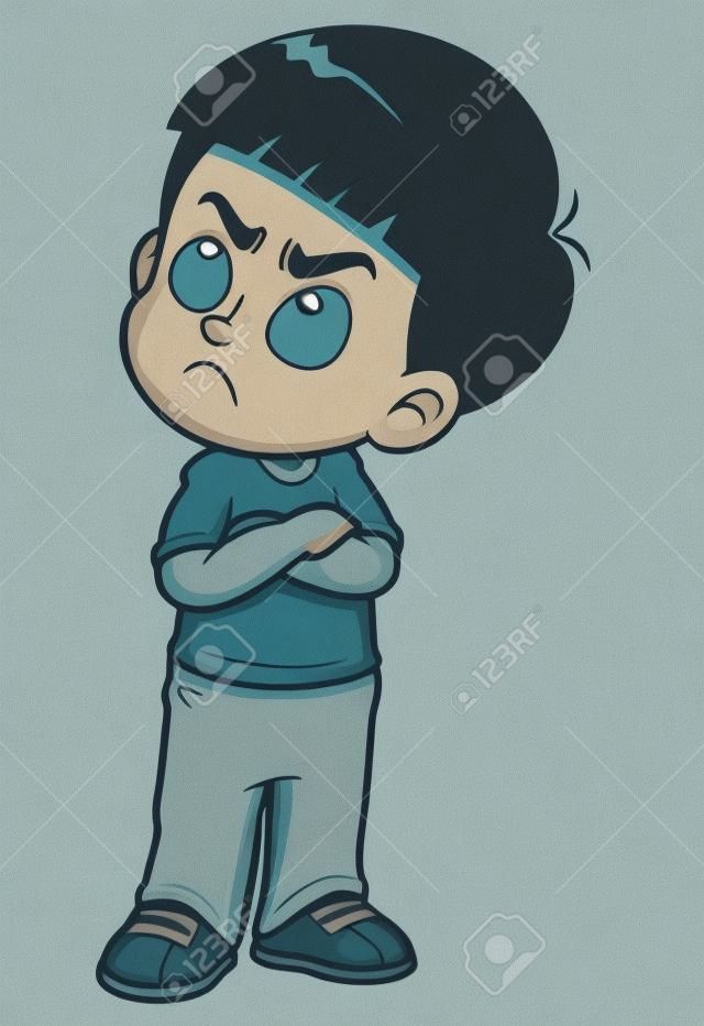 Ilustração de Angry teenage boy