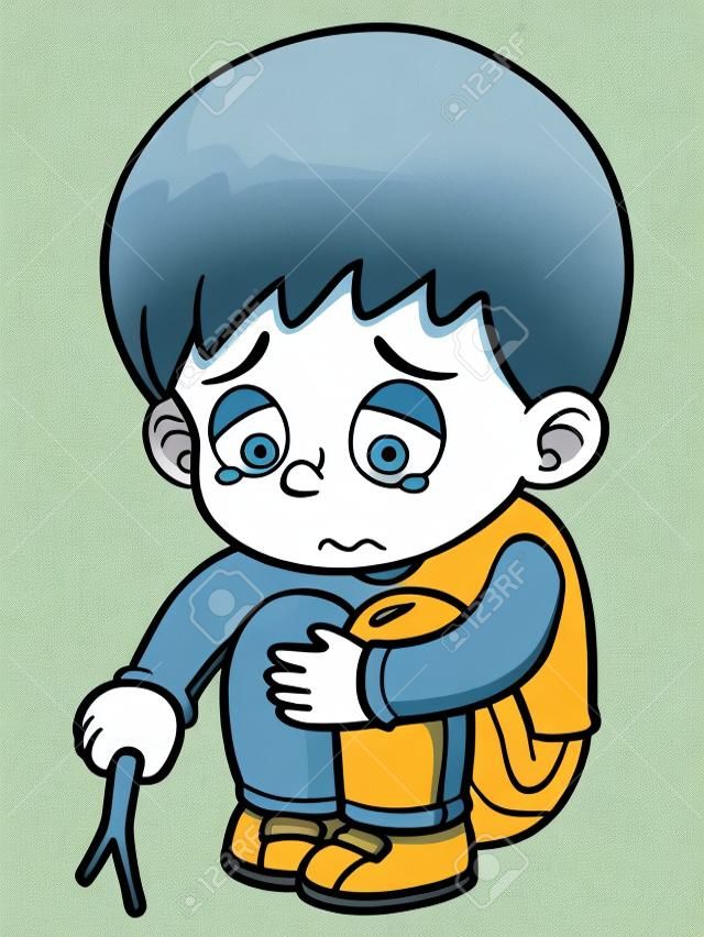 Illustratie van Sad boy