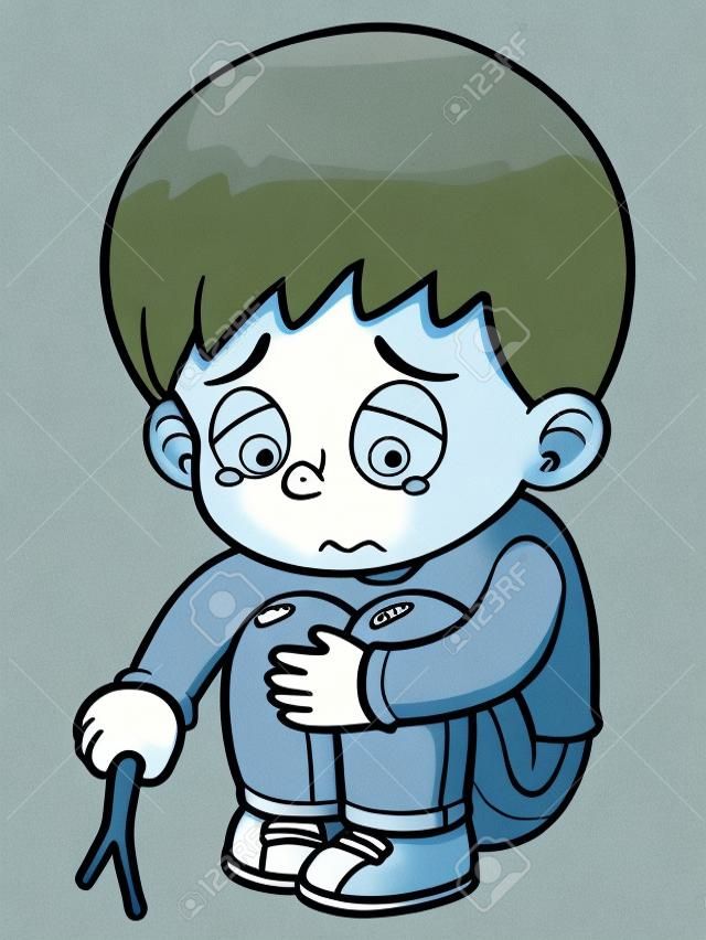 Illustration d'un garçon triste