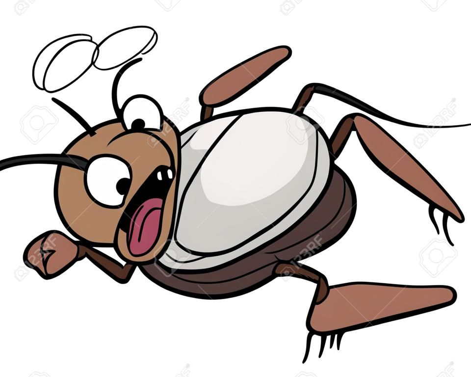 死んだ漫画ゴキブリのベクトル イラスト