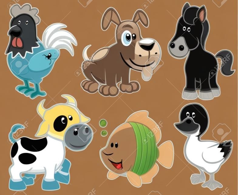 Illustrazione vettoriale di animali cartone animato
