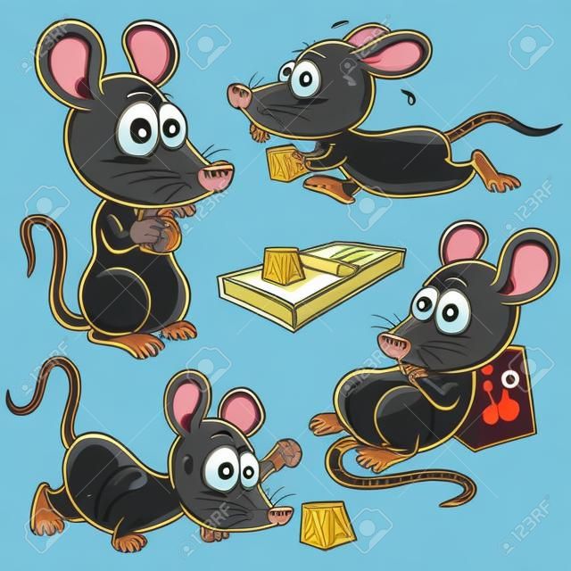 Illustrazione vettoriale di Cartoon rat