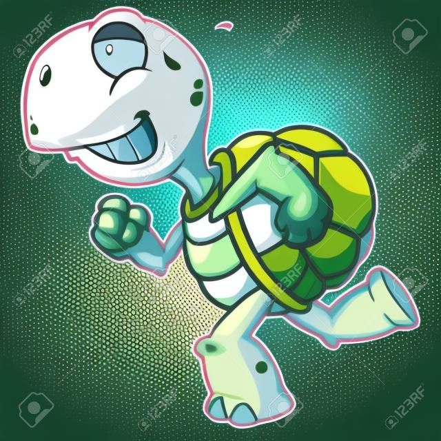 Illustrazione vettoriale di cartone animato tartaruga