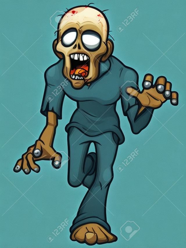 ilustración de dibujos animados zombie