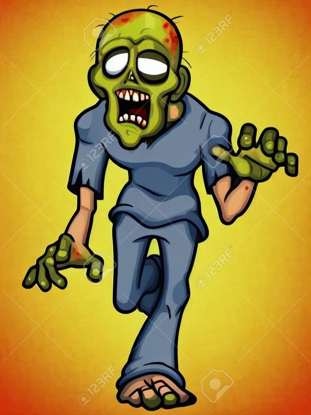 illustration of Cartoon zombie