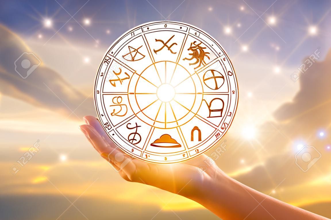 Zodíaco signos dentro de horóscopo círculo astrologia e horóscopo conceito