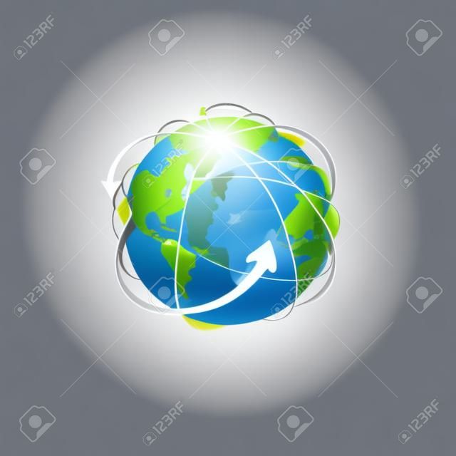 Moderne globe verbindingen netwerk ontwerp, vector illustratie