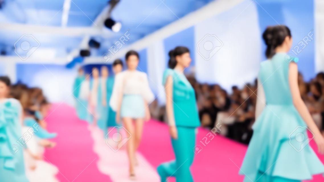 Fashion runway out of focus. The blur background.
