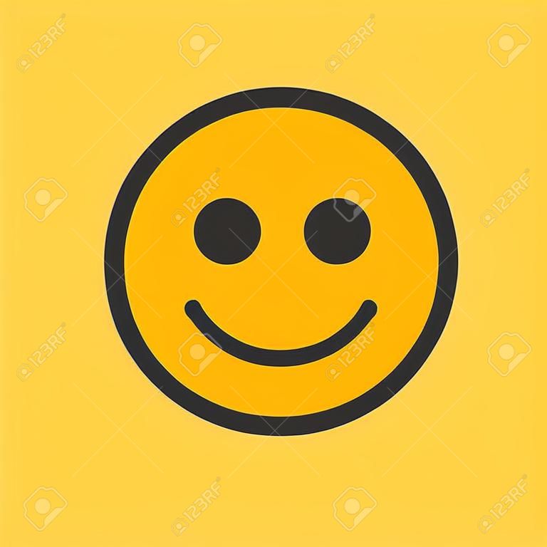 Simple smiley face icon. Editable vector.