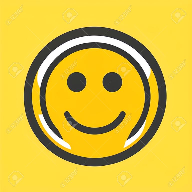 Simple smiley face icon. Editable vector.