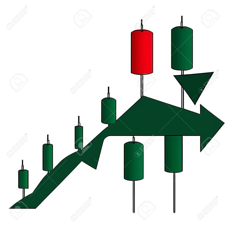 Candle stick graph chart of stock market investment trading, Stock exchange concept design. Vector illustrations