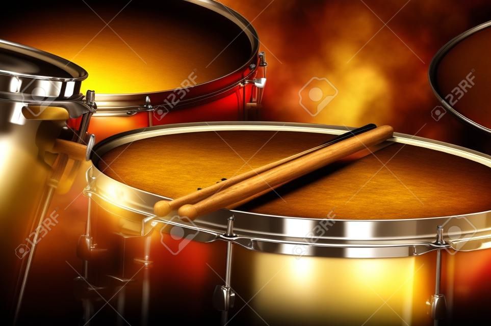 Schlagzeug konzeptionellen Bild. Snare-Drum und Stock.
