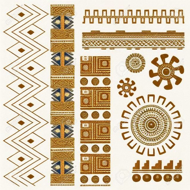 image of ancient american pattern on white