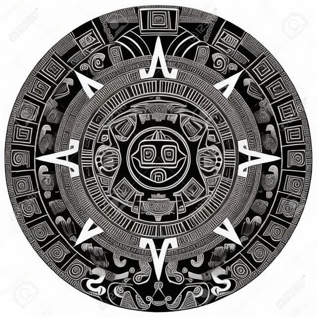 Maya-Kalender auf weißem Hintergrund