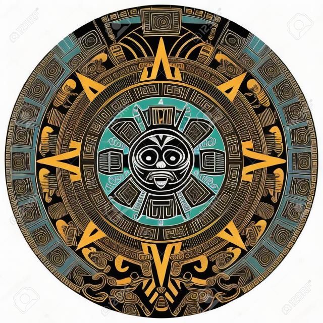 Kalendarz Majów na białym tle