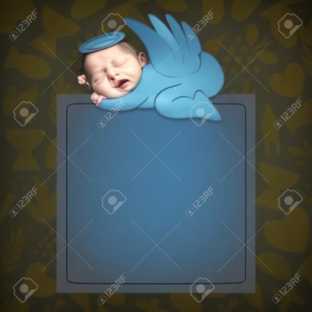 Baby Boy schlafen. leeren Platz für Foto oder Text