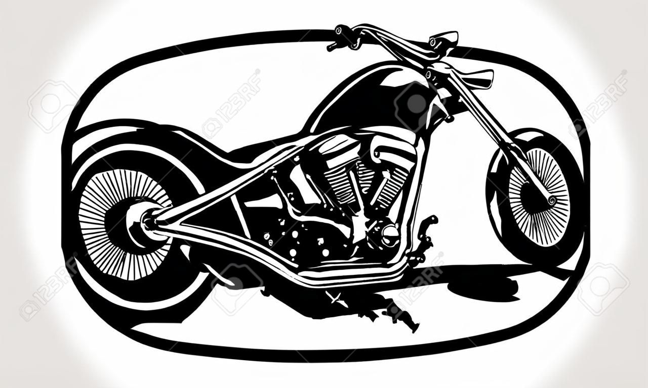 摩托车骑士的定制斩波器自行车徽标