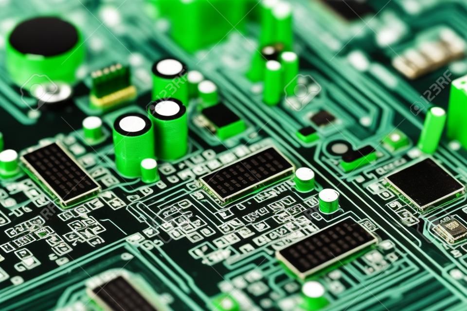 close-up de circuit électronique équipé d'un processeur