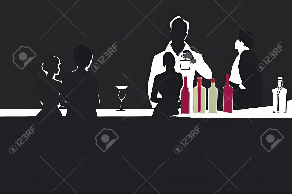 Cocktail bar con camarero