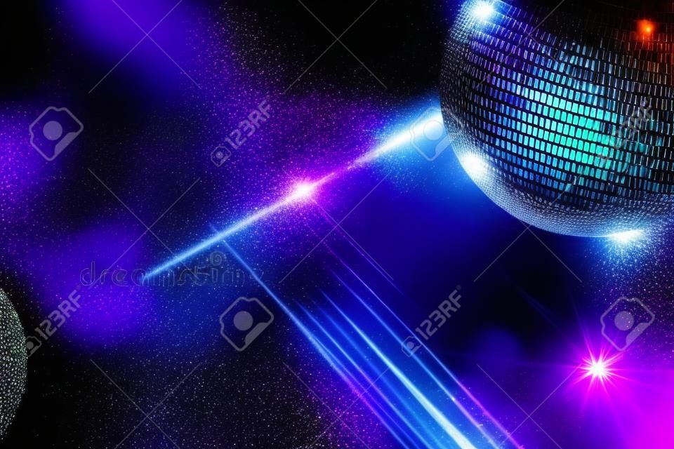 Discokugel Hintergrund Raum Hintergrund leuchten Discoball Nachtclub-Design Grafik-Konzept - Lager Bild