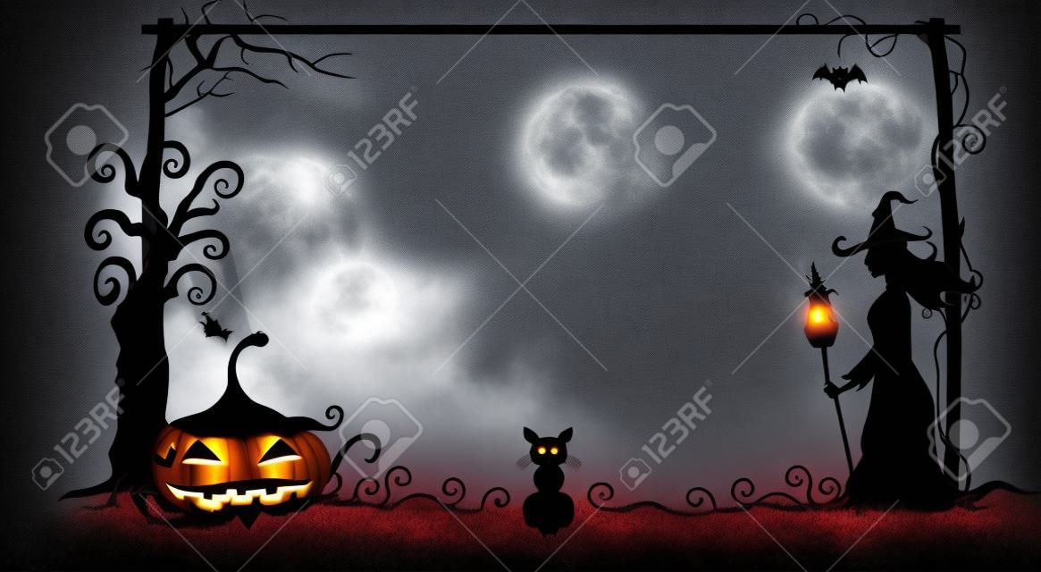 Halloween frame design