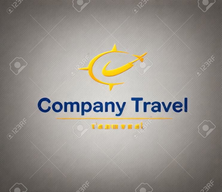 Logotipo elegante concepto de viajes de empresa.