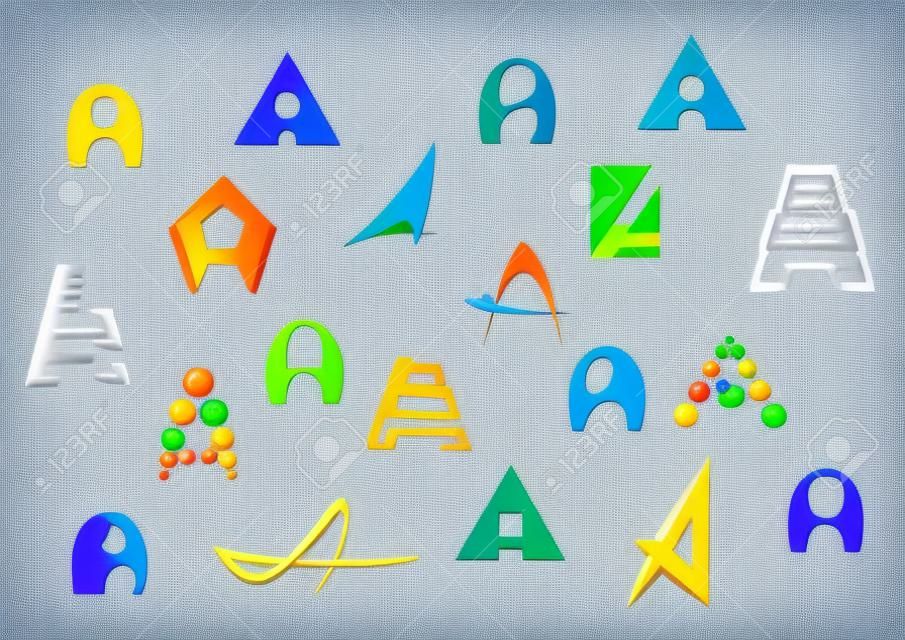 Set of alphabet symbols and elements of A letter