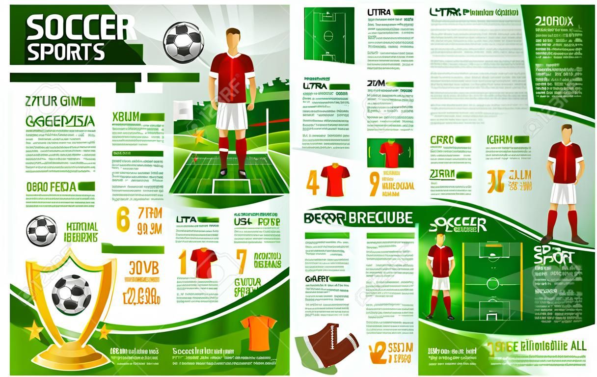 Vector brochure voor voetbal voetbal spel
