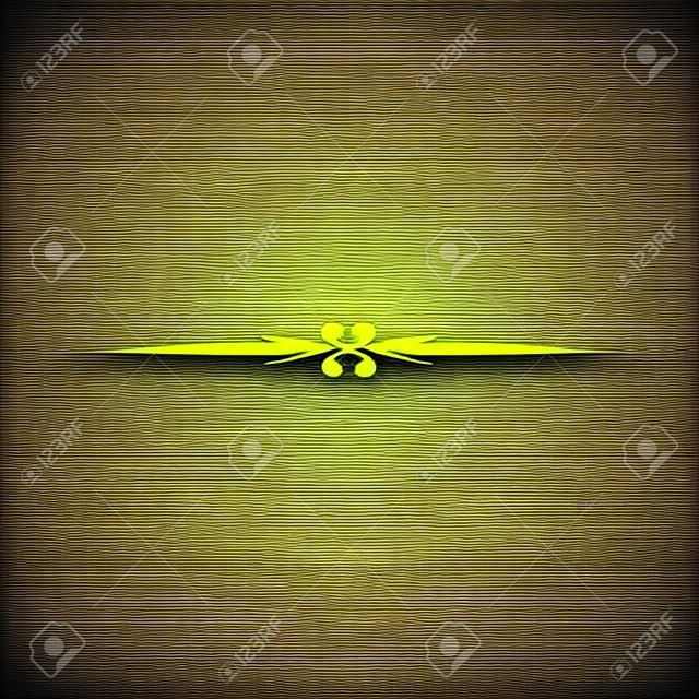 Chapter divider and decoration. Frame element with elegant swirl, text separetor. Decoration for paper documents and certificates, line and waves vector isolated. Line boader icon design
