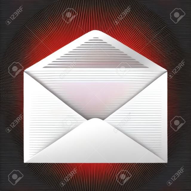 Opened envelope, vector