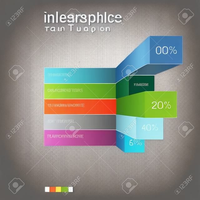Infographics vektör tasarım şablonu 3D Grafikler diyagram grafik