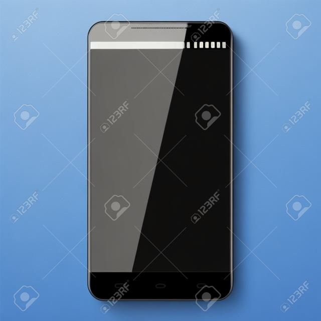 Black Smartphone Template Mockup Display Screen. Isolated On White Background. Ready For Your Design. Vector EPS10