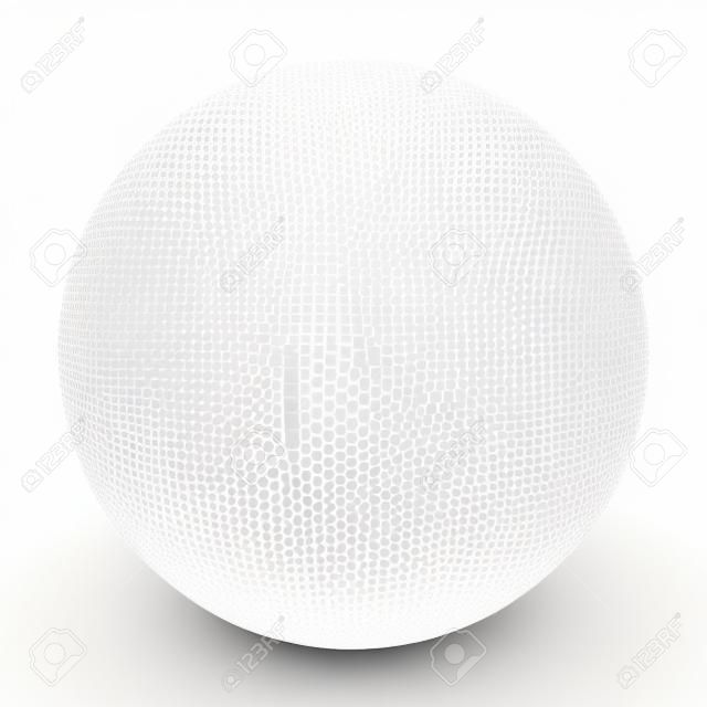 滑らかなシャドウとグラフ紙の質感、白い背景で隔離の数学記号と 3 D の白球