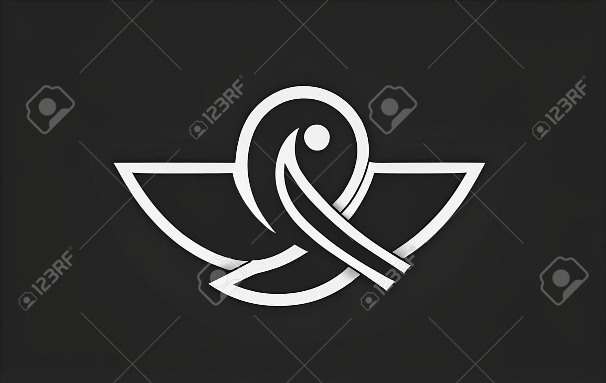 Abstract Bird Logo design vector template linear style.
Eagle, falcon, hawk Logotype concept luxury symbol icon.