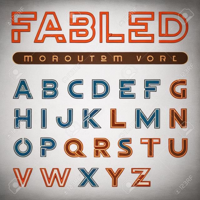 会标标志字体矢量字母设计负空间的线性风格