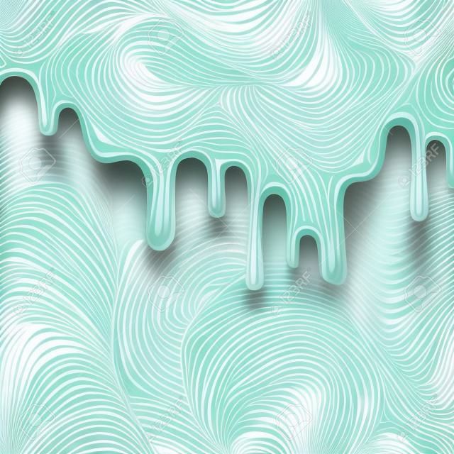 Flowing creme glaze sweet food vector background abstract. Melt icing seamless pattern. Editable - Easy change colors.