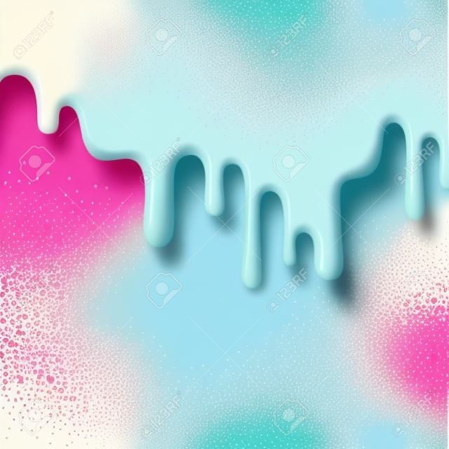 Fließende creme Glasur süße Speisen Vektor Hintergrund abstrakt. Melt nahtlose Muster Vereisung. Editierbare - Easy Farben ändern.