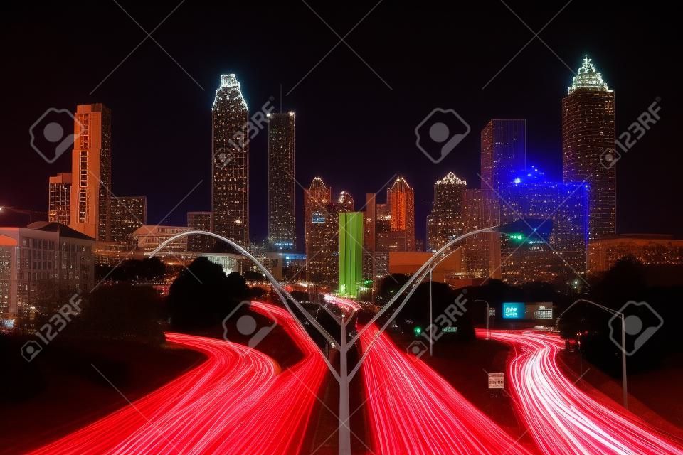 Atlanta, Georgia, USA skyline at night.