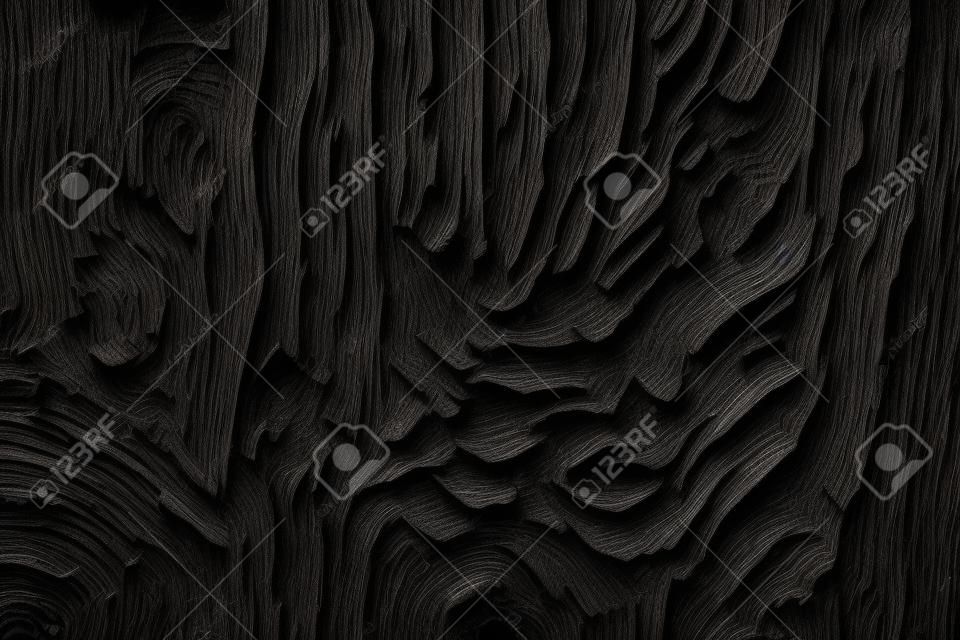 Wood black texture of cut tree trunk, close-up. wooden pattern.