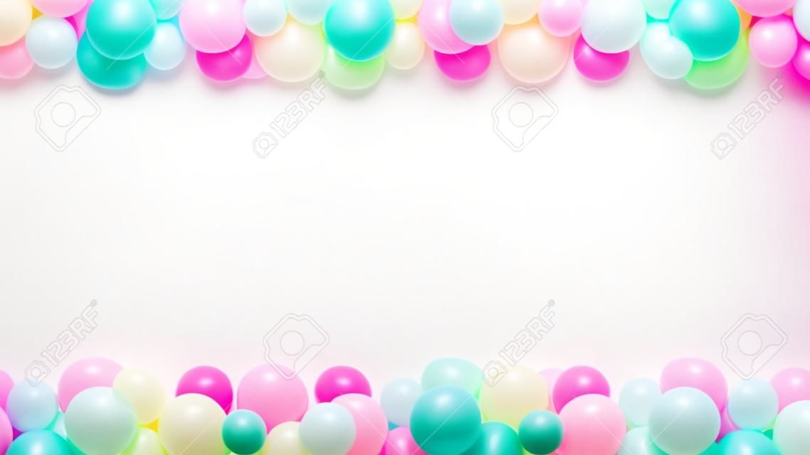 Globos de colores de fondo, colores pastel y punchy soft focus