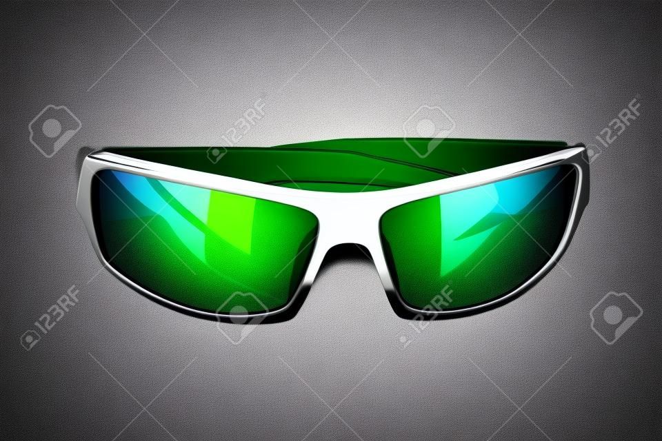 Sunglasses over green