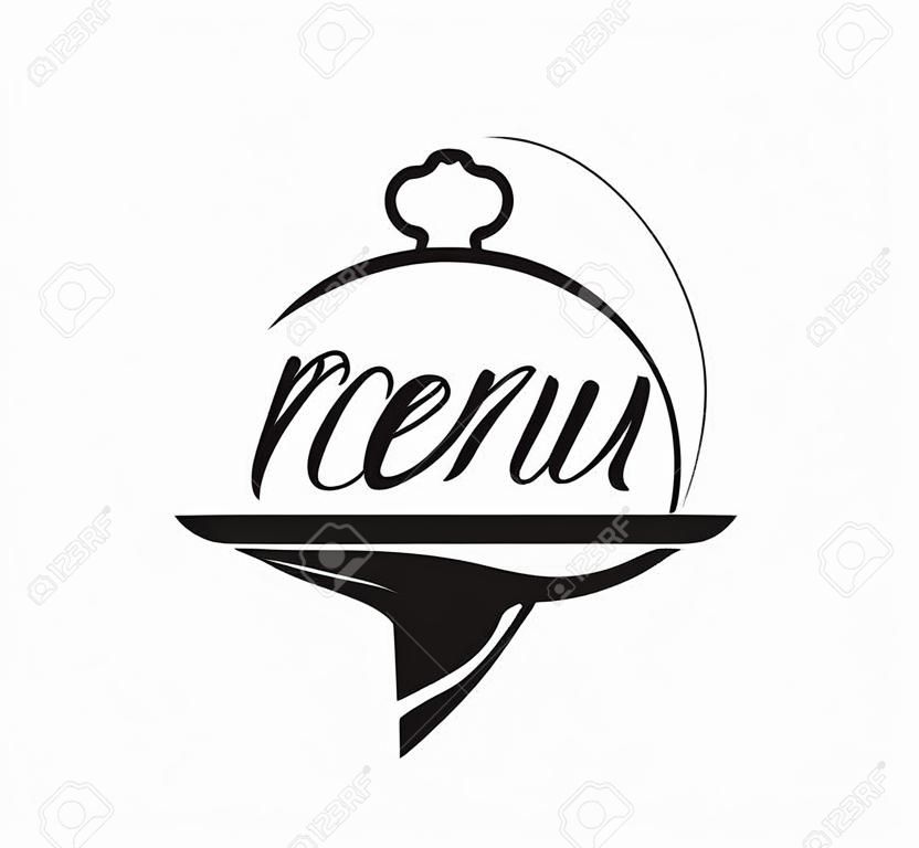 Servicio de comidas, catering logo. Icono para el menú de diseño restaurante o cafetería. Ilustración del vector